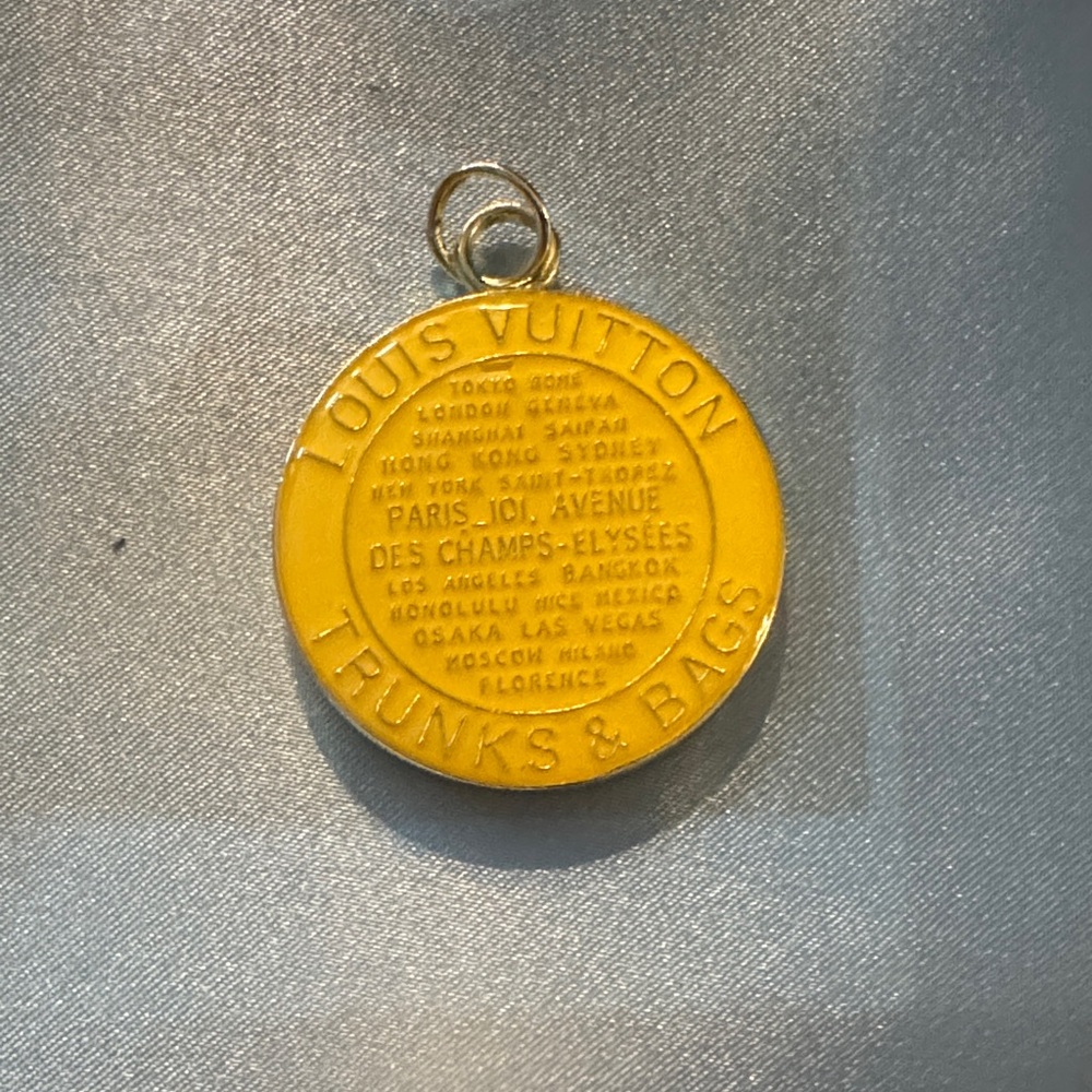 Louis Vuitton Yellow Round Trunks & Bags Charm Pendant